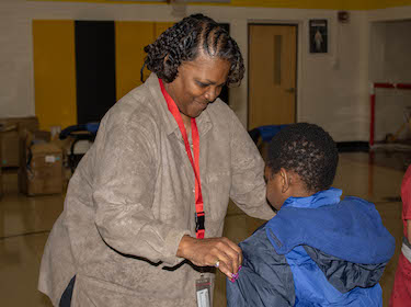 Cheri Bowman with student